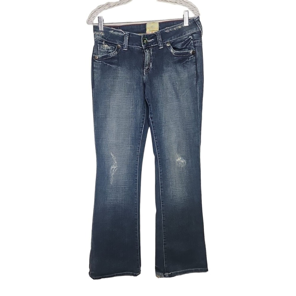 Marlow Women's 28 Blue Bootcut Patch Jeans